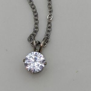 ✨3 for 25✨Revlon CZ Solitaire Silver Tone Necklace